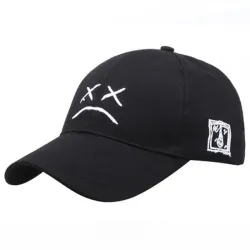 Baseball cap / snapback - adjustable strap - sad face logo
