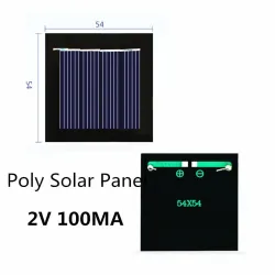 Mini solar panel - 2V 100MA - for rechargeable 1.2V battery - with DC small motorSolar panels