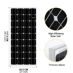 Glass solar panel - waterproof - 1 / 2 pieces