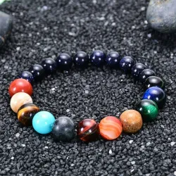 Bracelet with solar system - 8 planets - natural stone - unisexBracelets