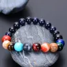 Bracelet with solar system - 8 planets - natural stone - unisexBracelets