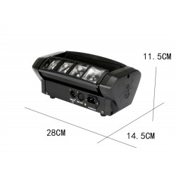 Spider beam stage light - portable - moving head - LED - RGBW - 8x 10WStage & events lighting