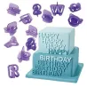 Alphabet / numbers / symbols - baking mold - 40 pieces