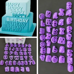 Alphabet / numbers / symbols - baking mold - 40 pieces
