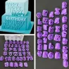 Alphabet / numbers / symbols - baking mold - 40 pieces