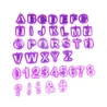 Alphabet / numbers / symbols - baking mold - 40 pieces