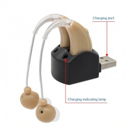 Hearing aid - ear sound amplifier - with double charging port - USBHearing aid