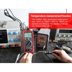 UNI-T - digital multimeter - True RMS / UT890C / UT890D / AC / DC temperature tester - with backlight