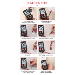 Digital multimeter - 600V - true RMS AC DC NCV - smart tester - Ohm / Hz / Voltage meterMultimeters