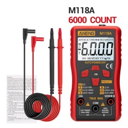 M118A - digital multimeter - mini tester - 6000 counts - true RMS - NCV - with flashlight