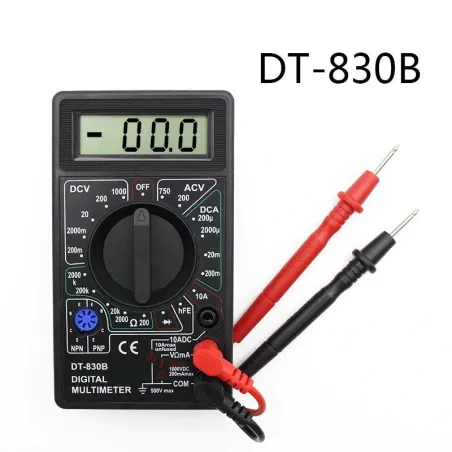 DT-830B - LCD digital multimeter - 1999 counts - AC / DC / Ohm / voltage tester - 750 - 1000V