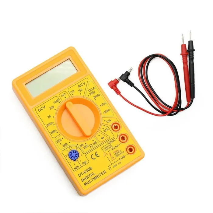 DT-830B - LCD digital multimeter - 1999 counts - AC / DC / Ohm / voltage tester - 750 - 1000V