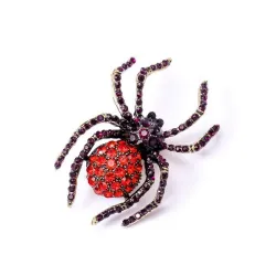 Crystal spider - elegant brooch - pin