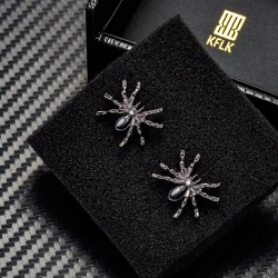 Spider shaped trendy cufflinks