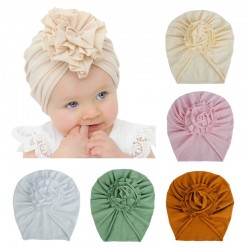 Thin hat / turban with flower knot - for girls