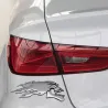 3D chrome ghost skull head - car & motorcycle sticker 2 pieces