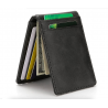 Slim leather wallet - unisex - for business / credit cards / money holder - RFID protected