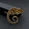 Crystal chameleon / lizard - elegant brooch