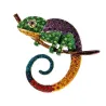 Crystal chameleon / lizard - elegant brooch