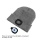 Warm knitted beanie - with LED light - unisex