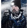 Warm knitted beanie - with LED light - unisex