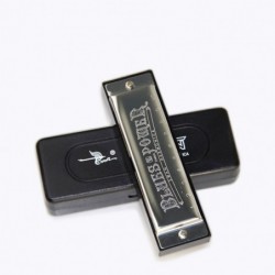Stainless steel harmonica - 10 holes - with case - Swan Senior Bruce BluesHarmonica