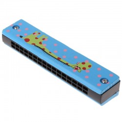Wooden harmonica - double-row - 16 holes - cartoon designHarmonica