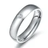 Elegant / classic ring - with zircon - 5mm
