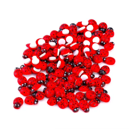 Wooden ladybugs stickers 100 pieces