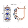Infinity style earrings - with blue cubic zirconEarrings