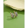 Infinity style earrings - with blue cubic zirconEarrings