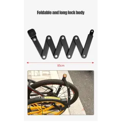 Bicycle anti theft lock - foldable - 4 digit password
