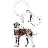 Great dane - enamel dog - metal keychainKeyrings