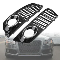 Grille intake cover - with fog light hole - honeycomb mesh - for Audi A4 B8 RS4Grilles