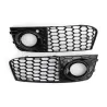 Grille intake cover - with fog light hole - honeycomb mesh - for Audi A4 B8 RS4Grilles