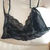 Sexy lace bra - deep V-neck - short top