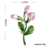 Exquisite pink tulip - crystal broochBrooches