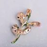 Exquisite pink tulip - crystal broochBrooches