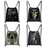 Unisex canvas backpack - with drawstrings - grim reaper / skull / death