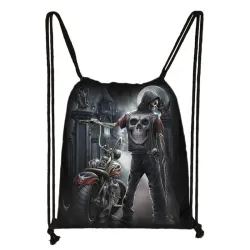 Unisex canvas backpack - with drawstrings - grim reaper / skull / death