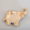 Blue elephant shaped brooch - with crystals