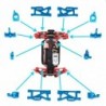 Metal steering swing arm base - C rear Hub seat - servo pull rod - for WLtoys-S 1:14 144001 RC carR/C car