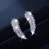 Crystal feathers - elegant stud earringsEarrings