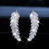 Crystal feathers - elegant stud earringsEarrings