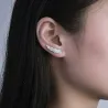 Crystal feathers - elegant stud earringsEarrings