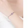 Crystal four-leaf clover bracelet - 925 sterling silver