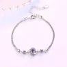 Crystal four-leaf clover bracelet - 925 sterling silver