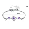 Crystal four-leaf clover bracelet - 925 sterling silver