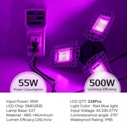 Plant grow light - AC86-265V - E27 - 80W / 500W / 600W - LED - full spectrumGrow Lights
