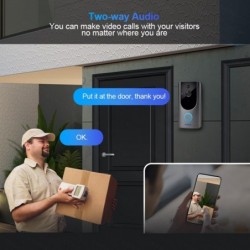 KERUI - 1080P - smart WiFi doorbell - chime - 2MP camera - video intercomHome security